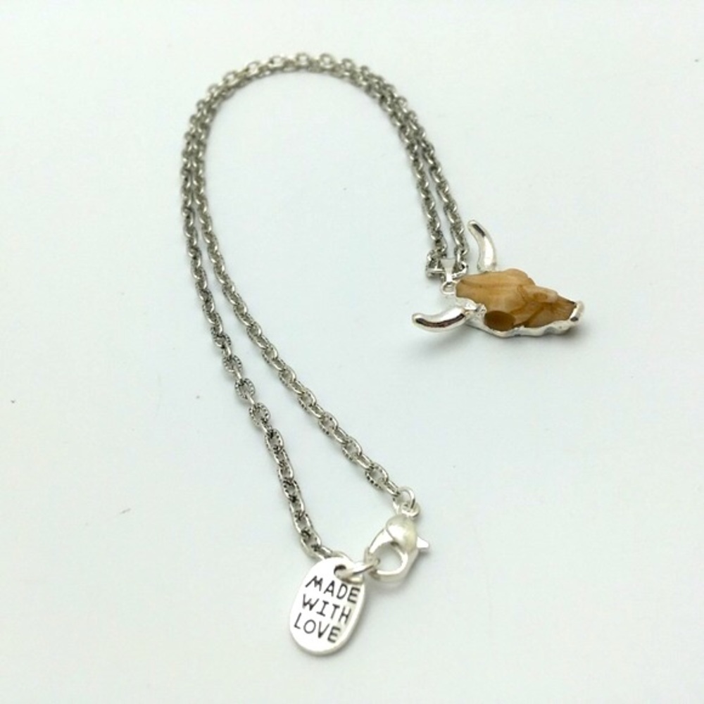 Silver Dipped Ox Bone Necklace - Picture 9 of 11